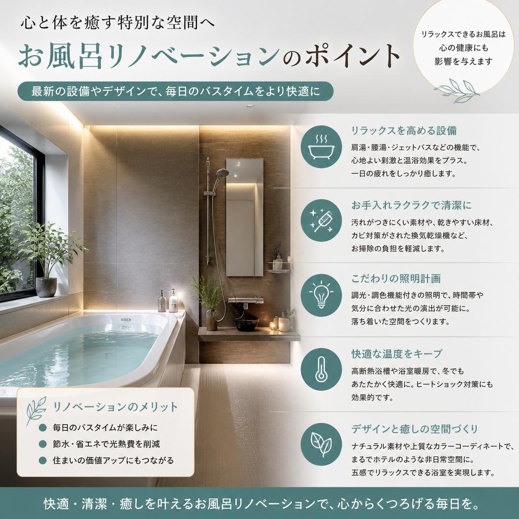 お風呂リノベーションの魅力