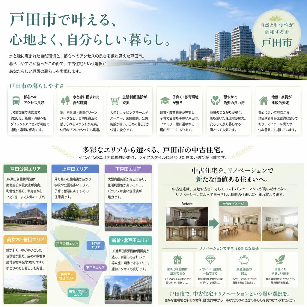 戸田市の魅力と中古住宅市場