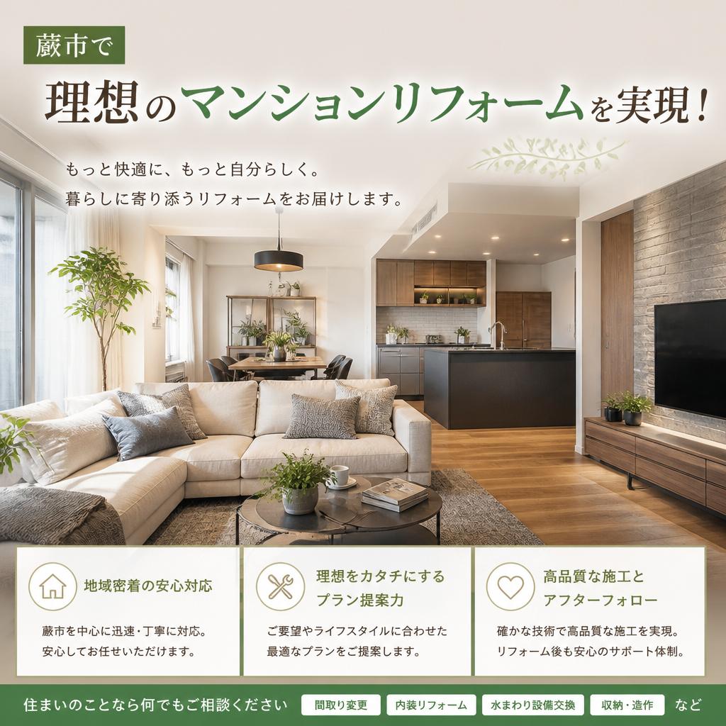 蕨市で理想のマンションリフォームを実現！
