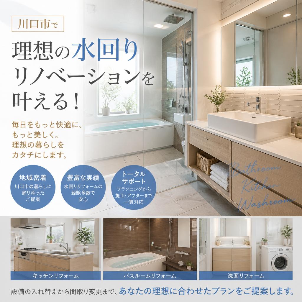 川口市で理想の水回りリノベーションを叶える！