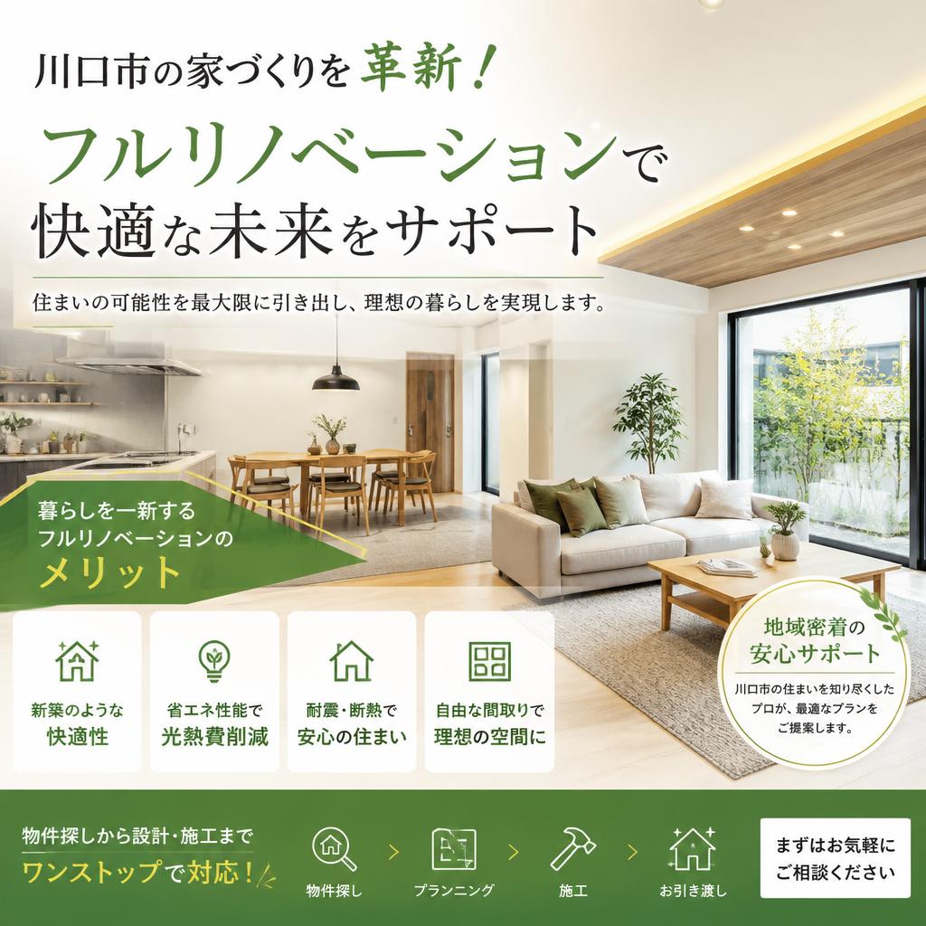 川口市の家づくりを革新！フルリノベーションで快適な未来をサポート