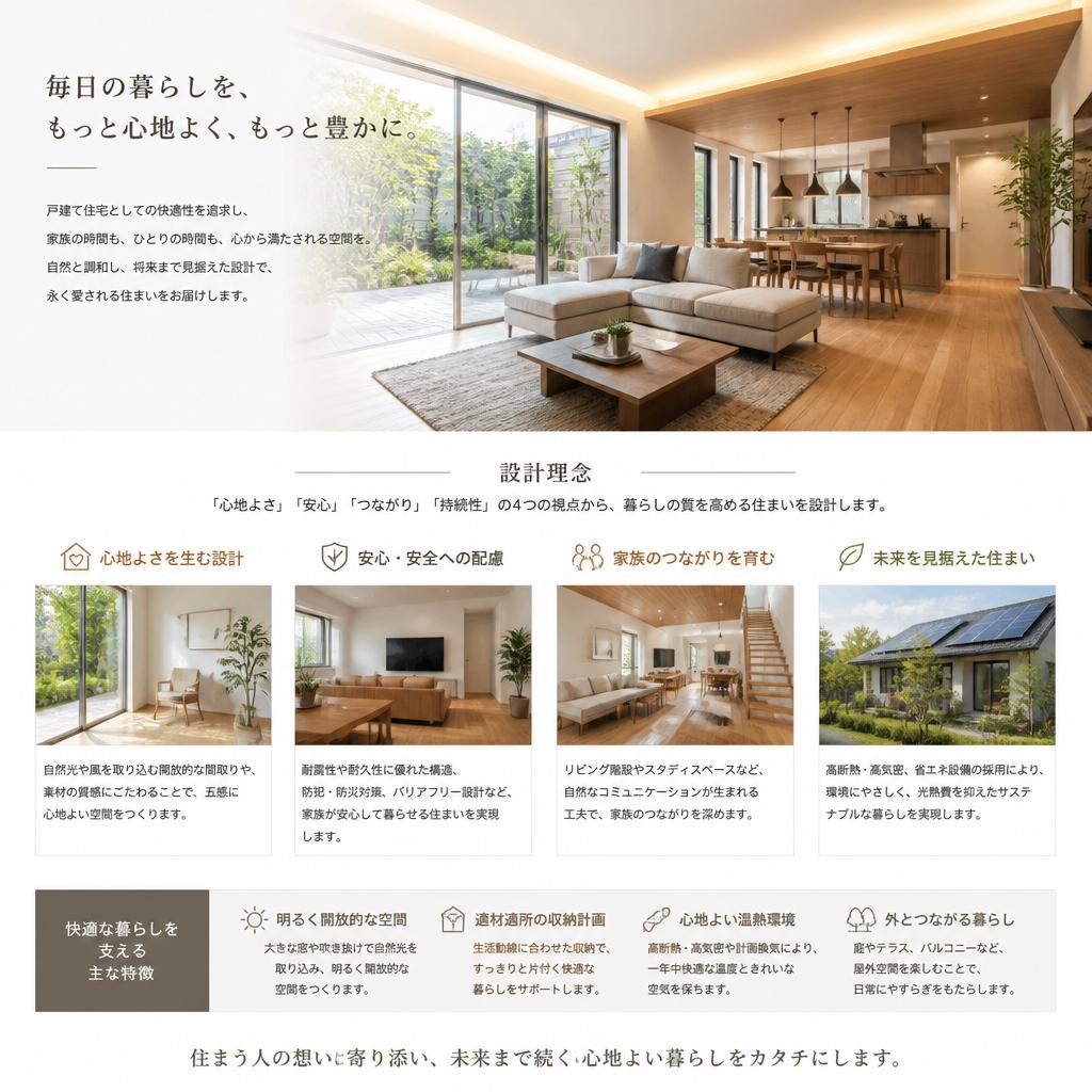快適に住み続けられる戸建て住宅